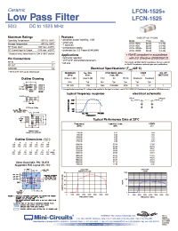 Datasheet LFCN-1525+ manufacturer Mini-Circuits
